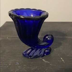 Vintage imperial glass horn mini vase/planter